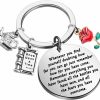 Best Lywjyb Birdgot Lywjyb Birdgot Movie Inspired Gift Belle Rose Charm Keychain Fairytale Jewelry Motivational Gift