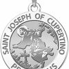 Online PicturesOnGold.com Picturesongold.Com Saint Joseph Of Cupertino Religious Medal - In Sterling Silver And 10K Or 14K Gold