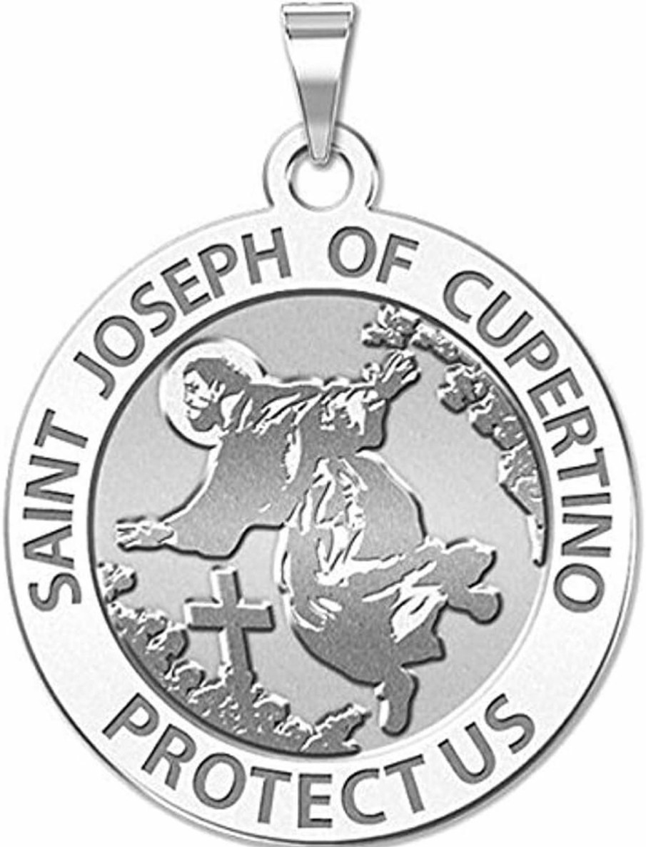 Online PicturesOnGold.com Picturesongold.Com Saint Joseph Of Cupertino Religious Medal - In Sterling Silver And 10K Or 14K Gold