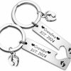 Wholesale FUSTMW New Grandparent Gift Grandma And Grandpa Est 2024 Keychain Set Pregnancy Announcement Gifts New Grandparents Gift First Time