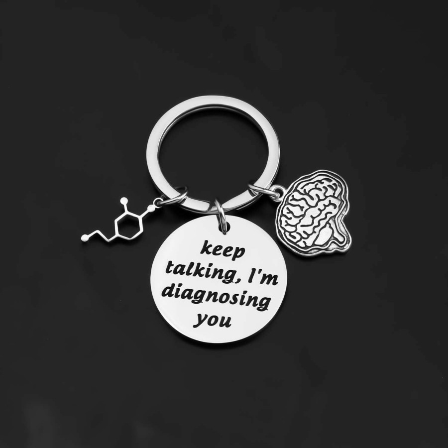 Wholesale Gzrlyf Gzrlyf Psychologist Keychain Keep Talking I'M Diagnosing You Keychain Psychology Gifts For Psychologists