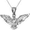 Clearance LA BLINGZ La Blingz Sterling Silver Falcon Eagle Dc Charm Pendant