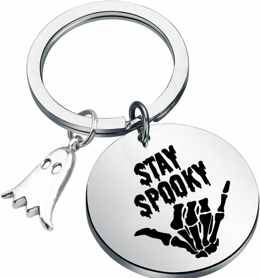 Clearance KUIYAI Kuiyai Stay Spooky Gift Spooky Season Gift Skeleton Hand Gift Creepy Ghost Keychain Halloween Friends Gift For Bff