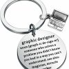 Hot TIIMG Tiimg Graphic Designer Jewelry Artist Gift Coworker Keychain Appreciation Gift