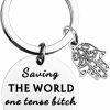 Clearance BLEOUK Bleouk Funny Massage Therapist Gift Saving The World One Tense Bitch At A Time Masseur Graduation