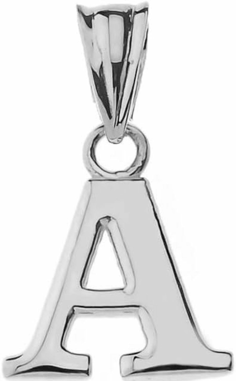 Clearance Claddagh Gold 10K White Gold Fine Mini Dangling Initial A-Z Charm 1/2\" Pendant - Choice Of Initial Letter