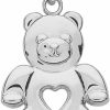 New Claddagh Gold 925 Sterling Silver Love Teddy Bear Charm Pendant