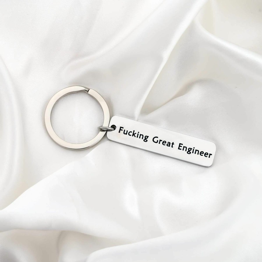 Wholesale FUSTMW Fustmw Fucking Great Engineer Keychain Gift Engineering Jewelry Architect, Aerospace, Software,Mechanical Engineer Gift