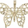 Clearance Generic 14K Yellow Gold Charm Butterfly Pendant Jewelry 17Mm