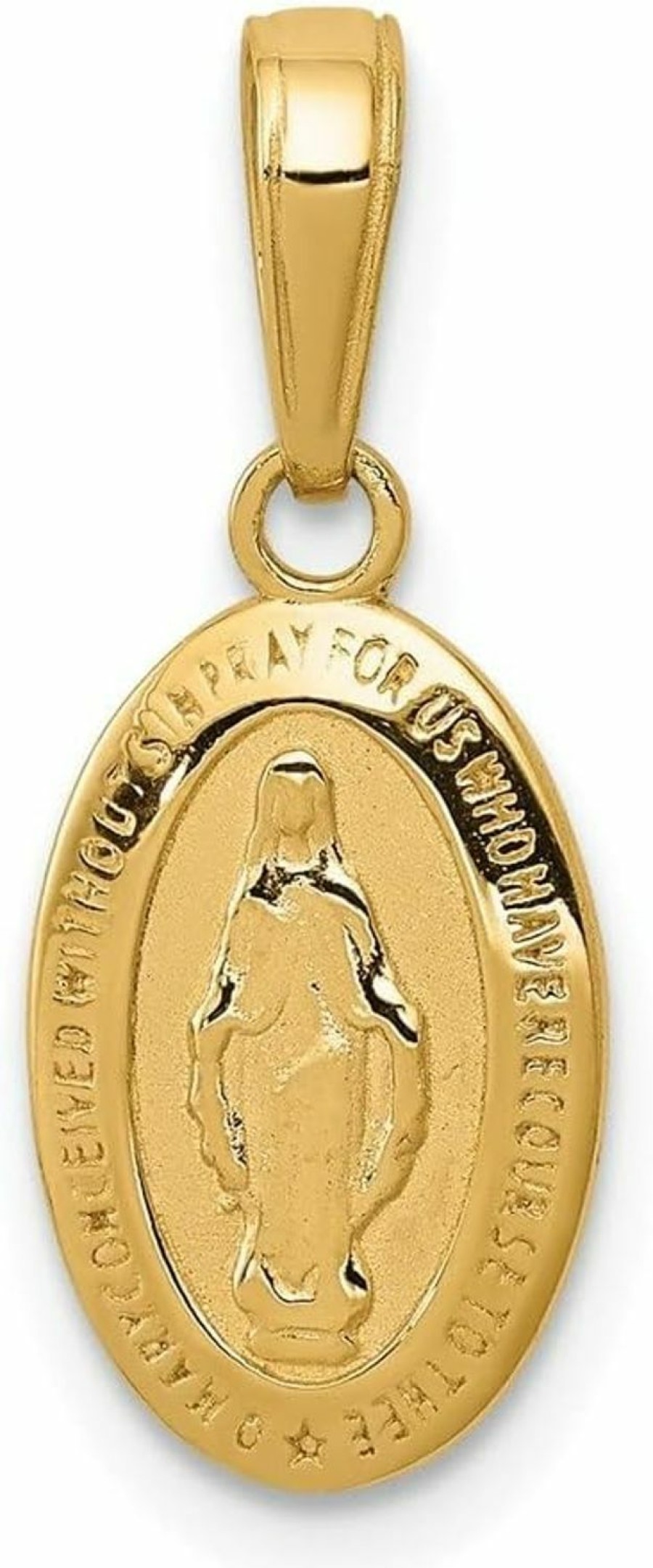 Best Diamond2Deal Diamond2Deal 14K Gold Miraculous Medal Charm Fine Jewelry For Women