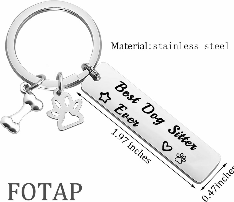 Wholesale FOTAP Fotap Dog Sister Gift Best Dog Sitter Ever Keychain Gift For Dog Caretaker, Dog Walker