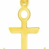 Best Jewelry America Jewelry America Solid 14K Yellow Gold Anchor Silhouette Charm Nautical Pendant