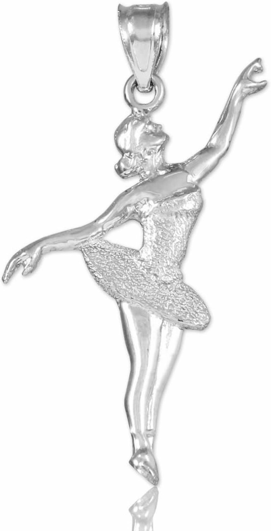 New Claddagh Gold Sports Charm .925 Sterling Silver Ballet Dancer Pendant Necklace - Choice Of Pendant Only Or Chain Length