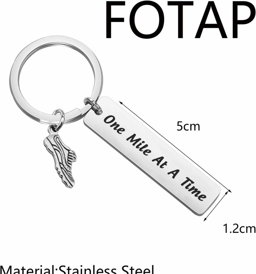 New FOTAP Fotap Runner Gift One Mile At A Keychain Time Runner Jewelry Run Gift Marathon Jewelry Runner Keychain Marathon Gift