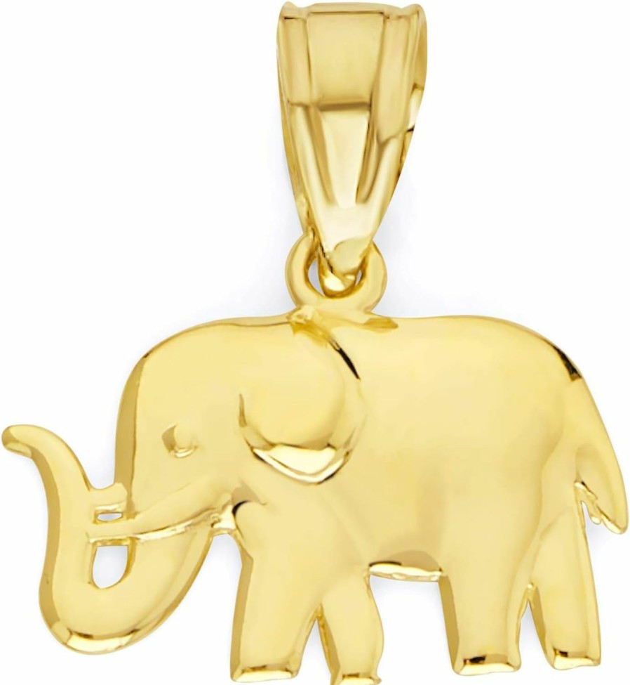 Online Ice on Fire Jewelry Ice On Fire Jewelry 2043-14 10K 10K Real Solid Gold Elephant Pendant, The Symbol Of Wisdom And Maternal Instinct, Dainty Lucky Jewelry Gifts For Her, Yellow