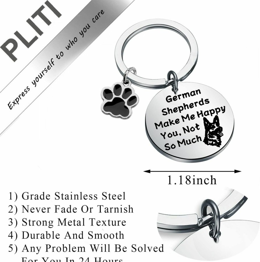 New PLITI Pliti German Shepherd Keychain German Shepherd Lover Gift German Shepherd Mom Gift