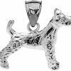 Wholesale Claddagh Gold Solid Sterling Silver Irish Terrier Charm Pendant