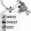 Hot PLITI Pliti Filmmaker Keychain Movie Camera Charm Film Director Gifts Filmmaker Gifts For Friend