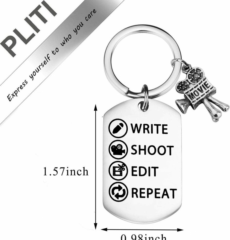 Hot PLITI Pliti Filmmaker Keychain Movie Camera Charm Film Director Gifts Filmmaker Gifts For Friend