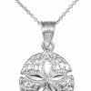 Online Claddagh Gold Claddagh Gold .925 Sterling Silver Sea Star Sand Dollar Charm Pendant Necklace - Choice Of Pendant Only Or Chain Length