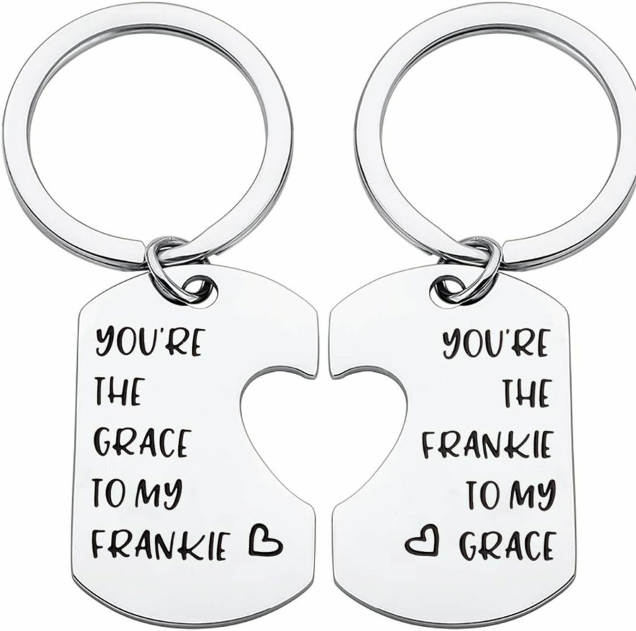 Clearance BLEOUK Will Grac Tv Show Inspired Couple Keychain Set You Are The Frank To My Gra