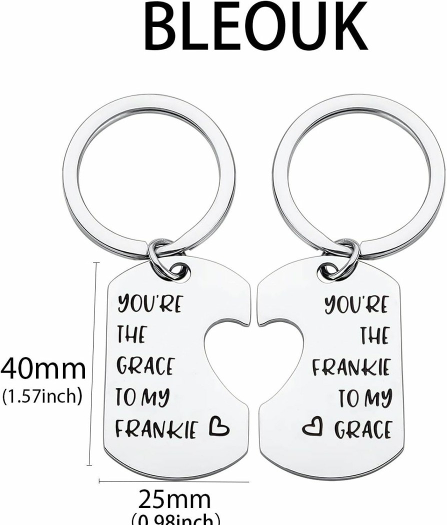 Clearance BLEOUK Will Grac Tv Show Inspired Couple Keychain Set You Are The Frank To My Gra