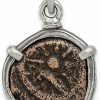 Wholesale Auriga Fine Jewelry 925 Sterling Silver Antiqued Widows Mite Coin Pendant Gift For Women