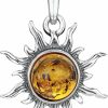 Online Amberta Amberta 925 Sterling Silver With Genuine Baltic Amber - Sun Pendant For Women - Various Stone Colors