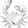 Clearance AeraVida Aeravida Charming Feisty Claws Crab .925 Sterling Silver Slide Pendant | Adorable Uni Jewelry | Cancer Zodiac Jewelry | Jewelry Gift