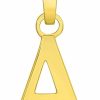 Online Jewelry America Jewelry America Solid 14K Yellow Gold Mini Uppercase Initial Block Letter Charm Pendant