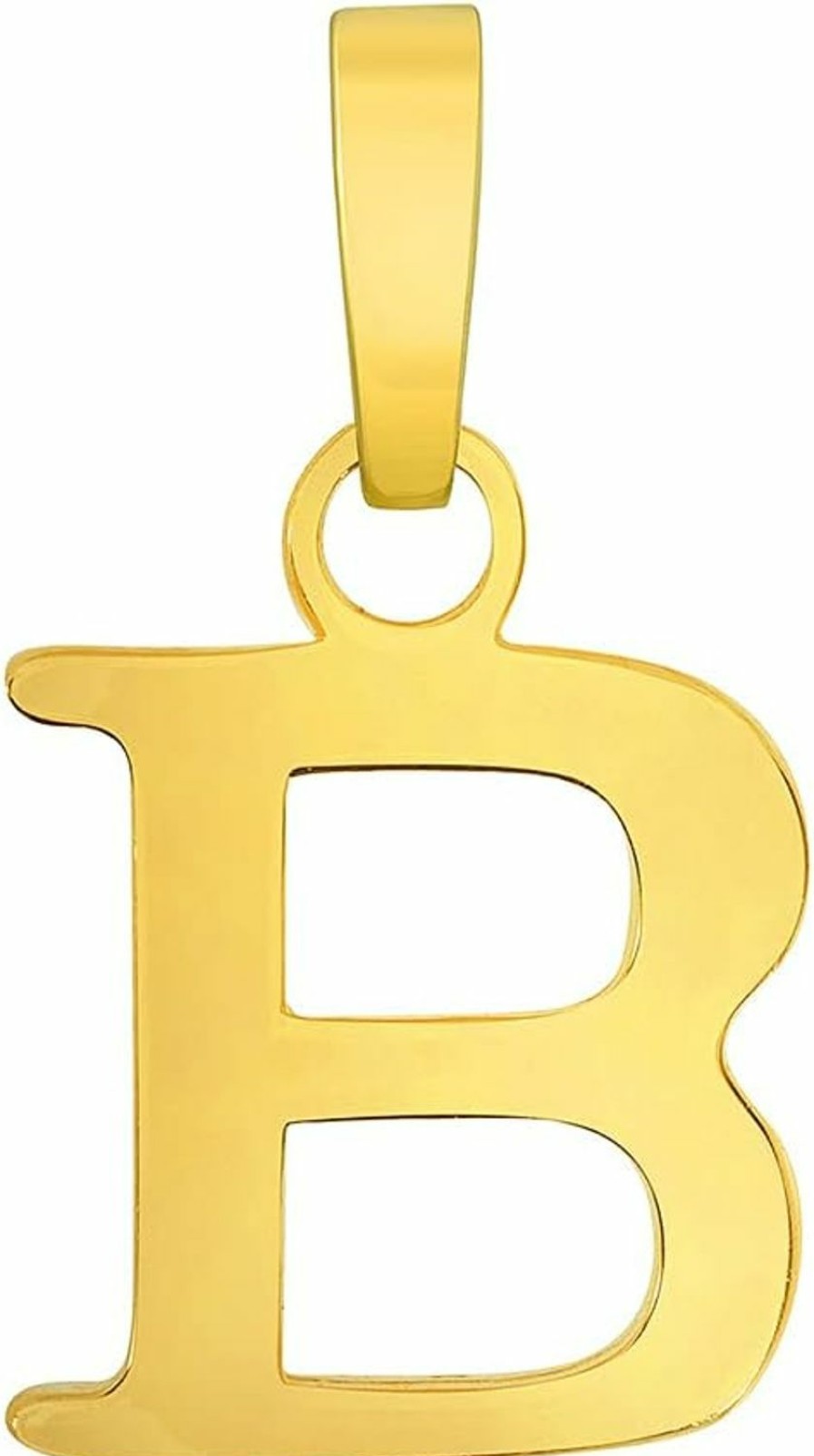 Online Jewelry America Jewelry America Solid 14K Yellow Gold Mini Uppercase Initial Block Letter Charm Pendant