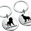 Online OKEYCH Okeych Couple Gift Simba And Nala Matching Keychain Girlfriend Boyfriend Husband Wife Jewelry