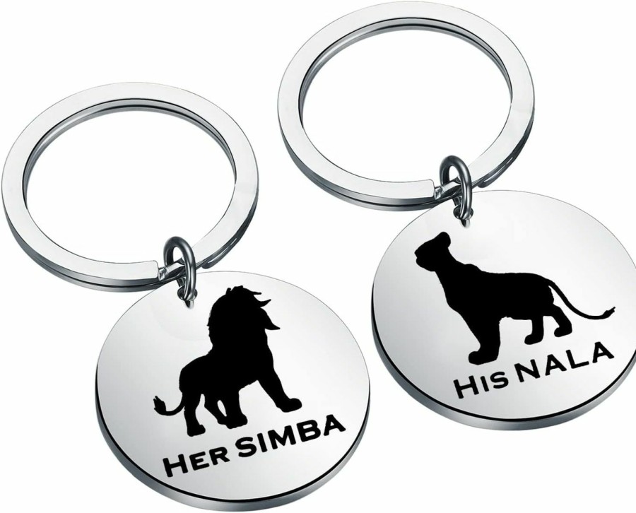 Online OKEYCH Okeych Couple Gift Simba And Nala Matching Keychain Girlfriend Boyfriend Husband Wife Jewelry