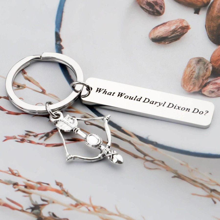 Clearance SEIRAA Seiraa Twd Inspired Gifts Twd Fans Gift Zombie Apocalypse Keychain What Would Daryl Dixon Do Keychain