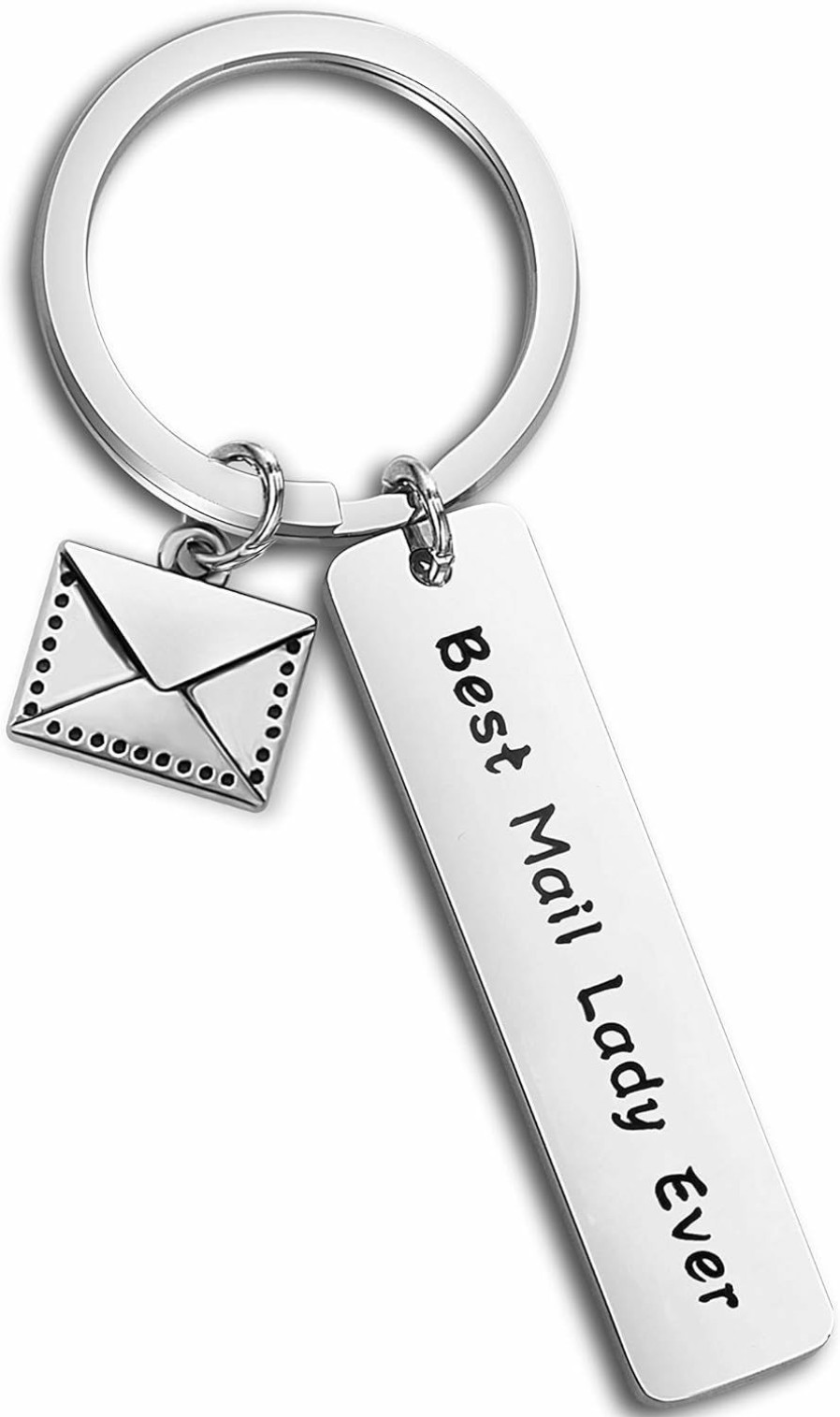 Best ENSIANTH Ensianth Mail Carrier Keychain Thank You Gift For Postal Worker Best Mail Lady Gift Letter Charm Keychain