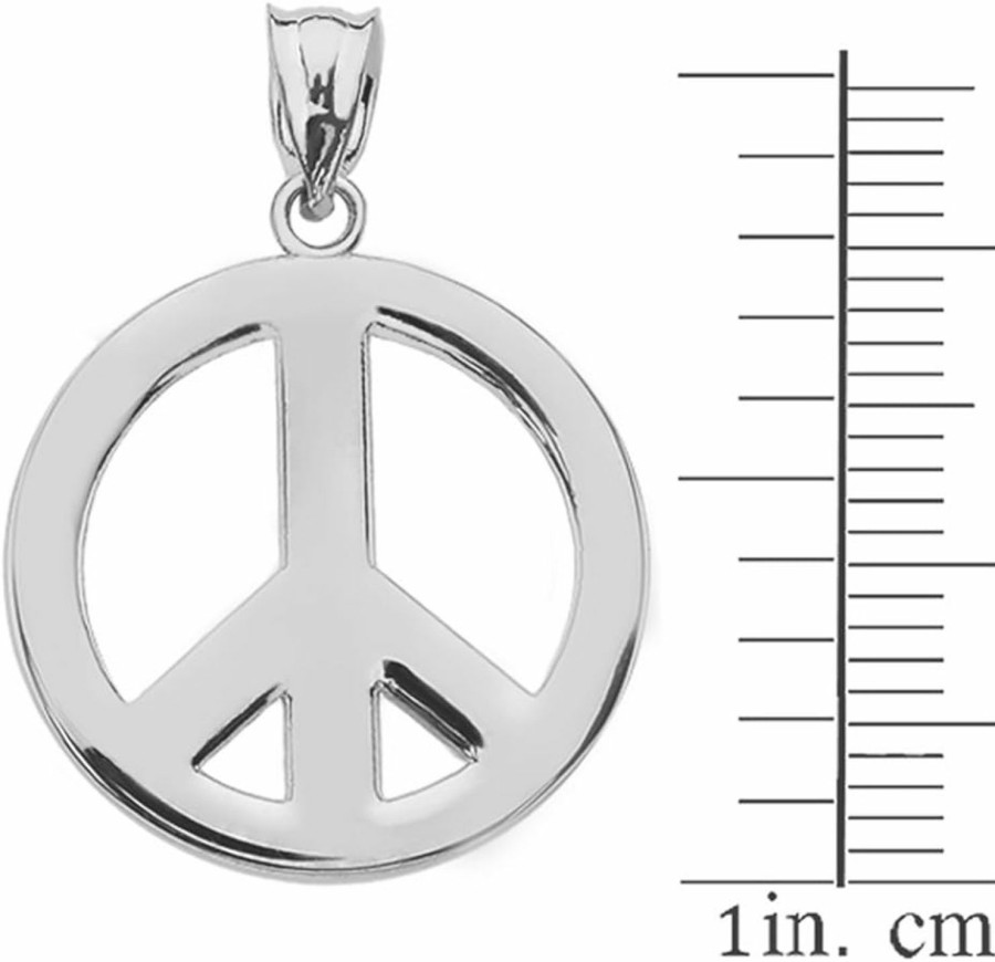 Wholesale Claddagh Gold Sterling Silver Circle Of Peace Sign Symbol Charm Pendant