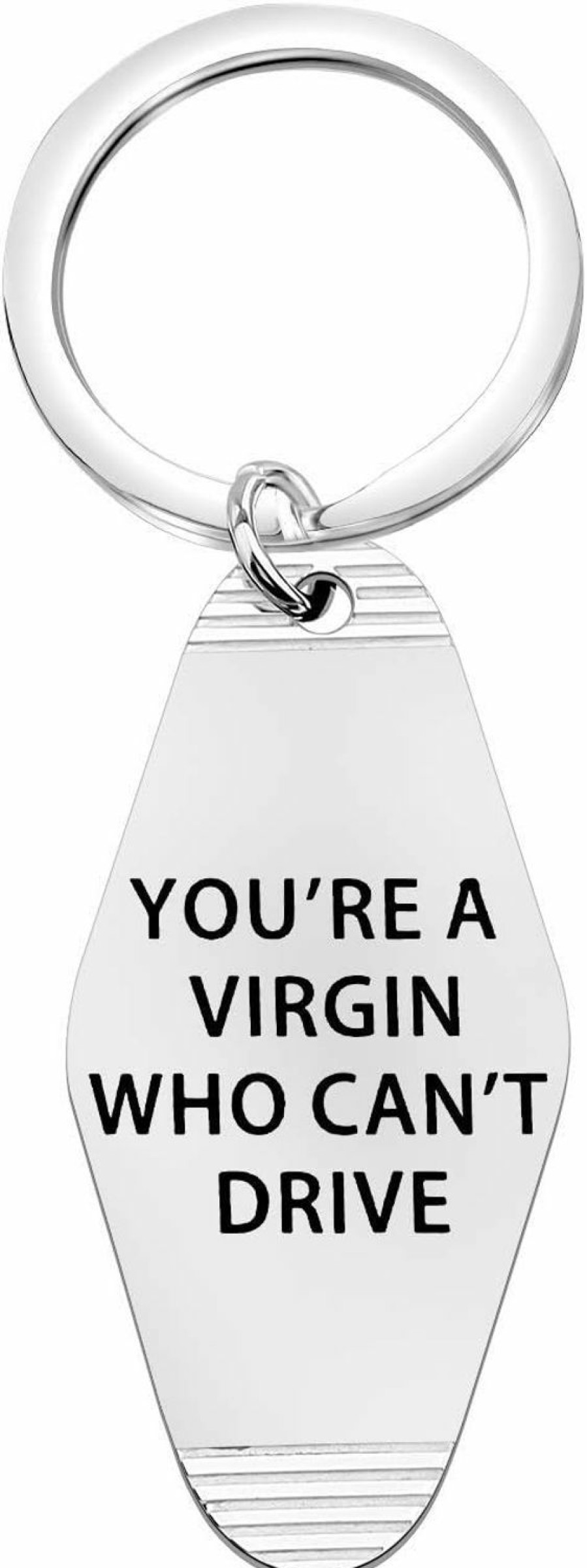 New ENSIANTH Ensianth Hotel Keychain Clueless Inspired Keychain You'Re A Virgin Who Can'T Drive Motel Key Tag