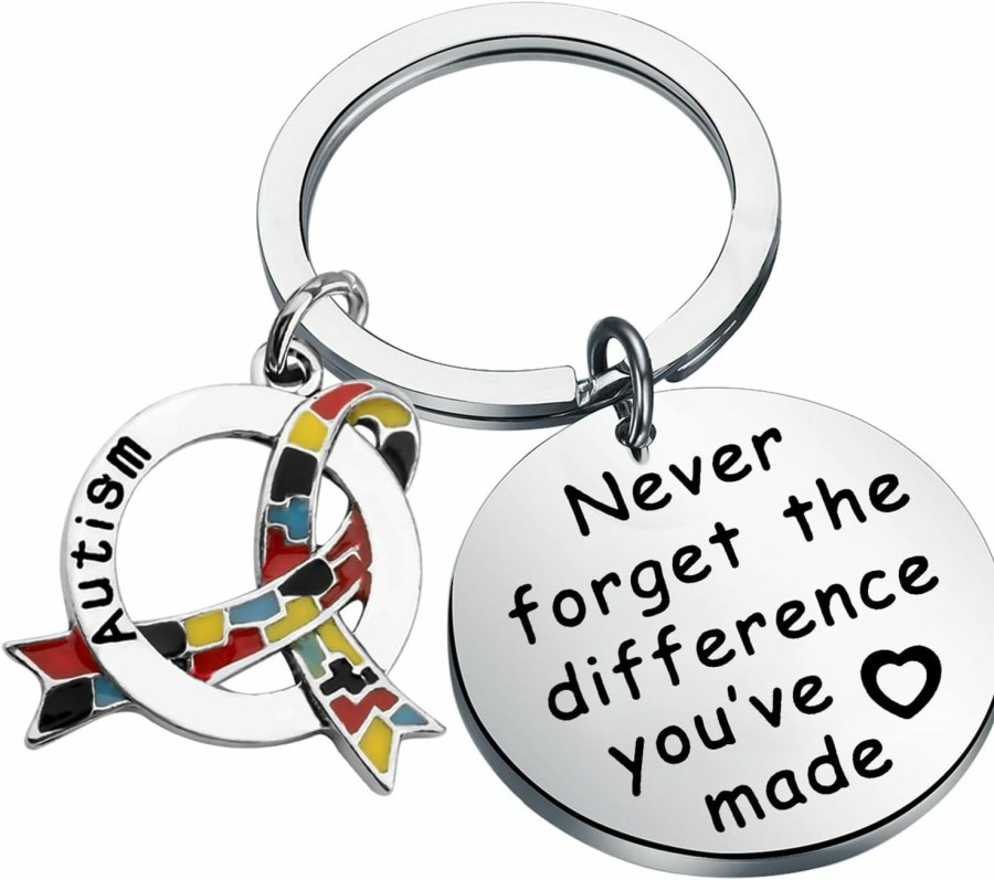 Hot MYOSPARK Myospark Autism Awareness Keychain Autism Awareness Educator Thank You Gift Sped Teacher'S Gift