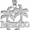 Online Claddagh Gold Claddagh Gold Polished 925 Sterling Silver Mexico Palm Tree Charm Pendant