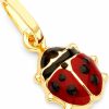 New The World Jewelry Center 14K Yellow Gold Lady Bug Enamel Charm Pendant