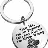 Best LQRI Lqri Funny Engineer Gift Engineering Gift Trust Me I'M An Engineer Keychain Graduation Gift