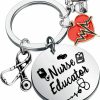 Wholesale BEKECH Bekech Nurse Keychain Certified Nurse Educator Gift Nursing School Instructor Keychain Nursing Instructor Gift