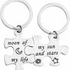 Hot bobauna Bobauna Moon Of My Life My Sun And Stars Puzzle Keychain Set Game Of Thrones Inspired Jewelry Gift For Couples Best Friends