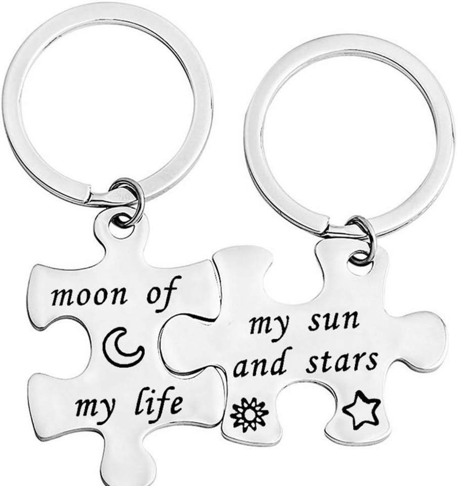 Hot bobauna Bobauna Moon Of My Life My Sun And Stars Puzzle Keychain Set Game Of Thrones Inspired Jewelry Gift For Couples Best Friends