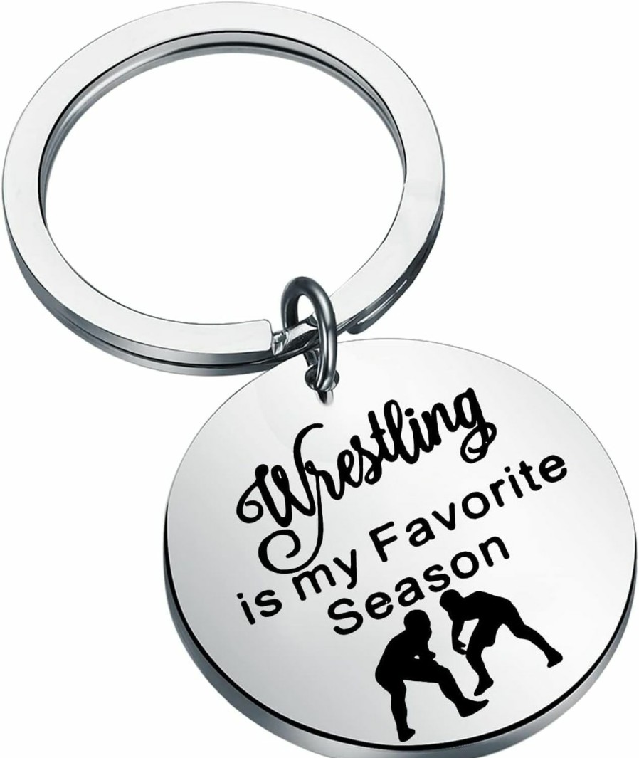 Wholesale bobauna Bobauna Werstling Keychain Wrestler Gift Wrestling Is My Favorite Season Wrestling Gift