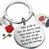 Hot FUSTMW Fustmw Beauty Keychain Beauty Beast Gift Belle Rose Gifts Fairytale Jewelry Princess Gifts Movie Inspired Gift