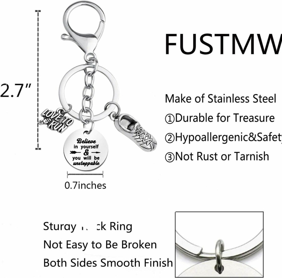 Best FUSTMW Fustmw Runner Gifts Marathon Gift Runner Keychain Marathon Jewelry Running Gifts