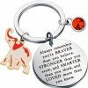 Hot WSNANG Wsnang Sorority Gift Finer Women Keychain Greek Sorority Jewelry Braver Stronger Smarter Than You Think Keychain