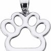 Clearance Claddagh Gold Good Luck Charms Sterling Silver Dog Paw Print Charm Pendant