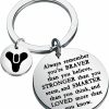 New KUIYAI Kuiyai Game Inspired Gift Destiny 2 Quote Always Remember Keychain Video Gamer Player Gift For Husband Boyfriend Gaming Gift